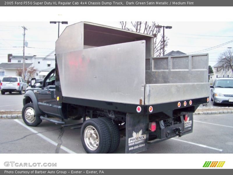 Dark Green Satin Metallic / Medium Flint 2005 Ford F550 Super Duty XL Regular Cab 4x4 Chassis Dump Truck