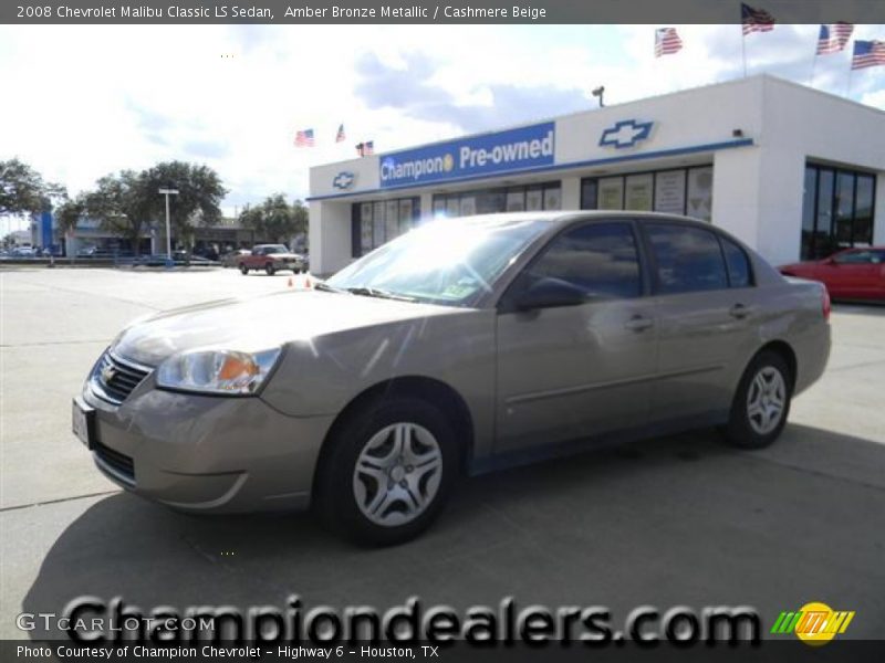 Amber Bronze Metallic / Cashmere Beige 2008 Chevrolet Malibu Classic LS Sedan