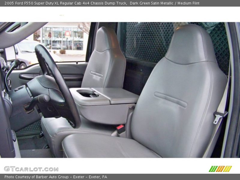 Dark Green Satin Metallic / Medium Flint 2005 Ford F550 Super Duty XL Regular Cab 4x4 Chassis Dump Truck