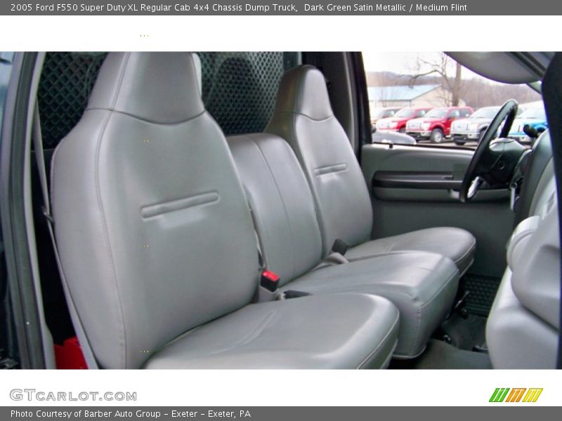 Dark Green Satin Metallic / Medium Flint 2005 Ford F550 Super Duty XL Regular Cab 4x4 Chassis Dump Truck