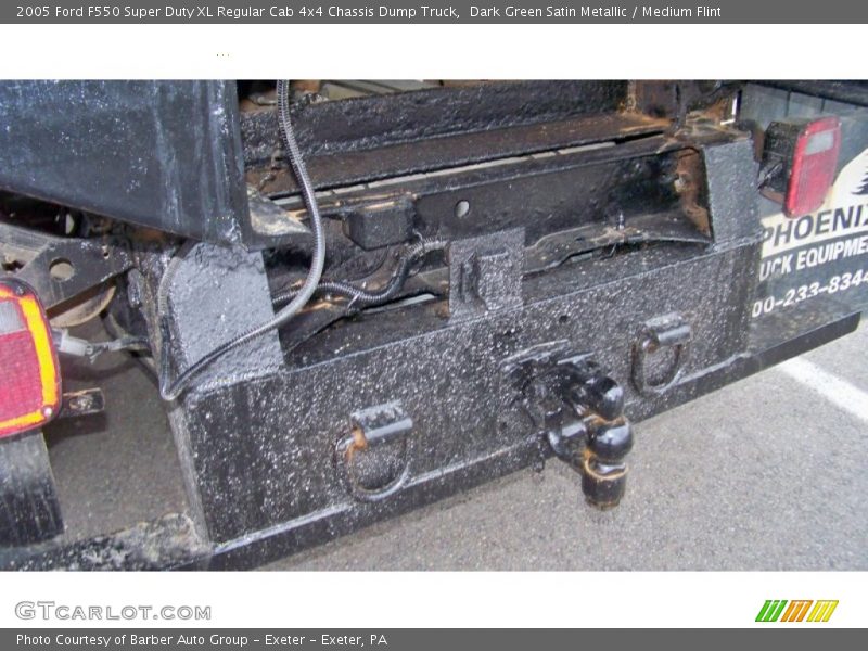 Dark Green Satin Metallic / Medium Flint 2005 Ford F550 Super Duty XL Regular Cab 4x4 Chassis Dump Truck