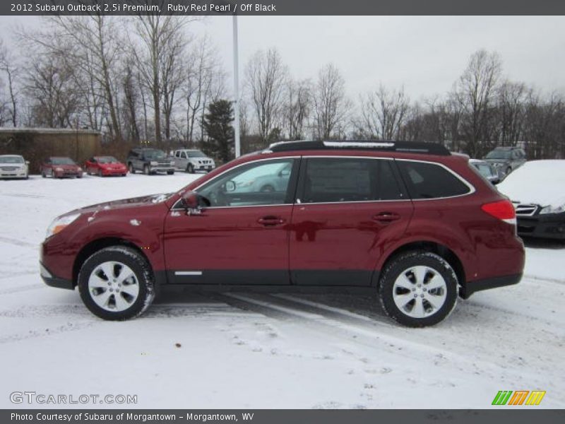 Ruby Red Pearl / Off Black 2012 Subaru Outback 2.5i Premium