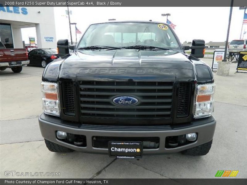 Black / Ebony 2008 Ford F250 Super Duty Lariat SuperCab 4x4