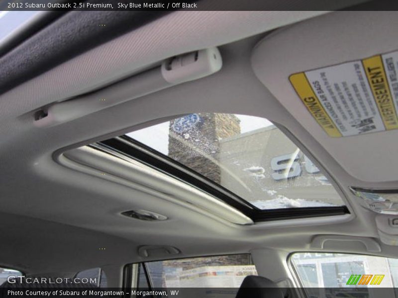Sky Blue Metallic / Off Black 2012 Subaru Outback 2.5i Premium