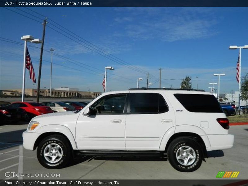Super White / Taupe 2007 Toyota Sequoia SR5