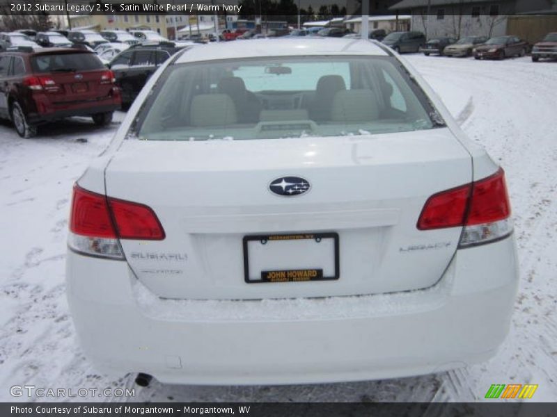 Satin White Pearl / Warm Ivory 2012 Subaru Legacy 2.5i