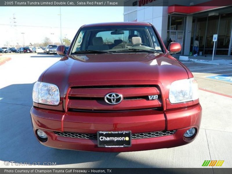 Salsa Red Pearl / Taupe 2005 Toyota Tundra Limited Double Cab