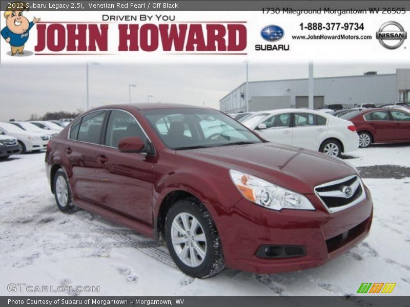 Venetian Red Pearl / Off Black 2012 Subaru Legacy 2.5i
