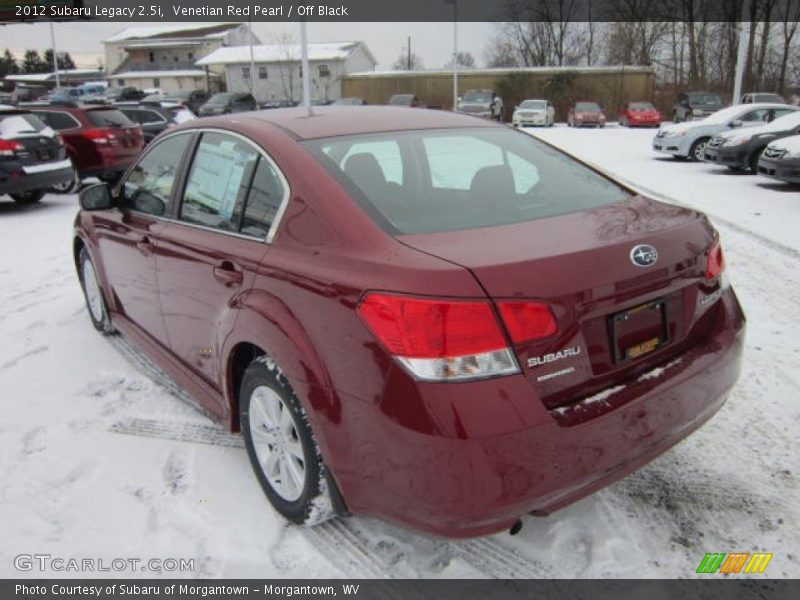 Venetian Red Pearl / Off Black 2012 Subaru Legacy 2.5i