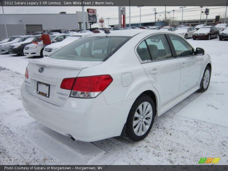Satin White Pearl / Warm Ivory 2012 Subaru Legacy 3.6R Limited