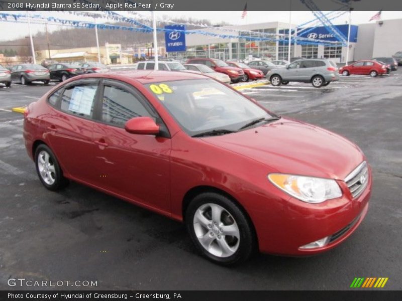 Apple Red Pearl / Gray 2008 Hyundai Elantra SE Sedan