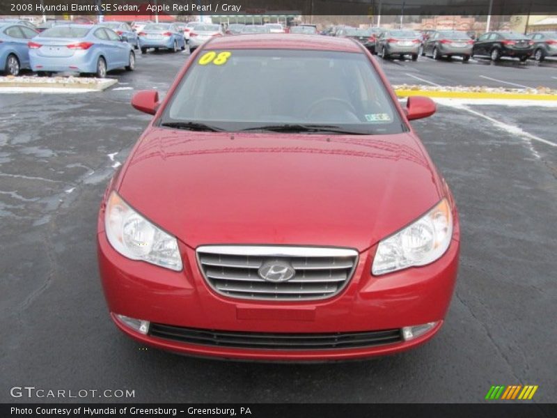 Apple Red Pearl / Gray 2008 Hyundai Elantra SE Sedan