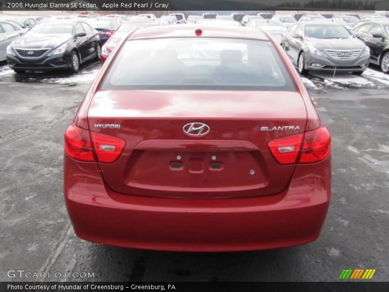 Apple Red Pearl / Gray 2008 Hyundai Elantra SE Sedan