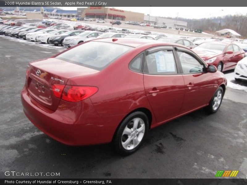 Apple Red Pearl / Gray 2008 Hyundai Elantra SE Sedan