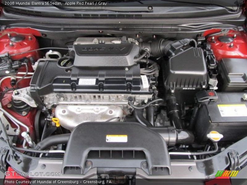 Apple Red Pearl / Gray 2008 Hyundai Elantra SE Sedan