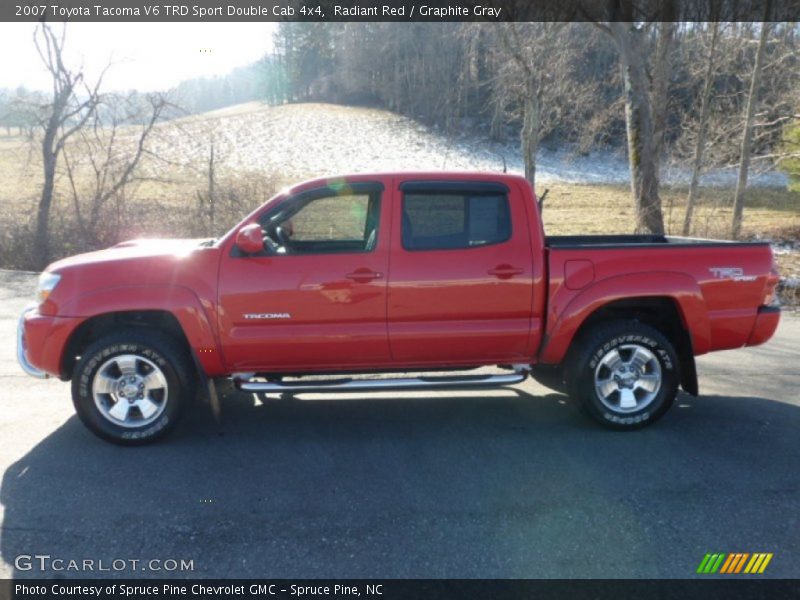 Radiant Red / Graphite Gray 2007 Toyota Tacoma V6 TRD Sport Double Cab 4x4