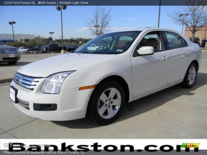 White Suede / Medium Light Stone 2009 Ford Fusion SE