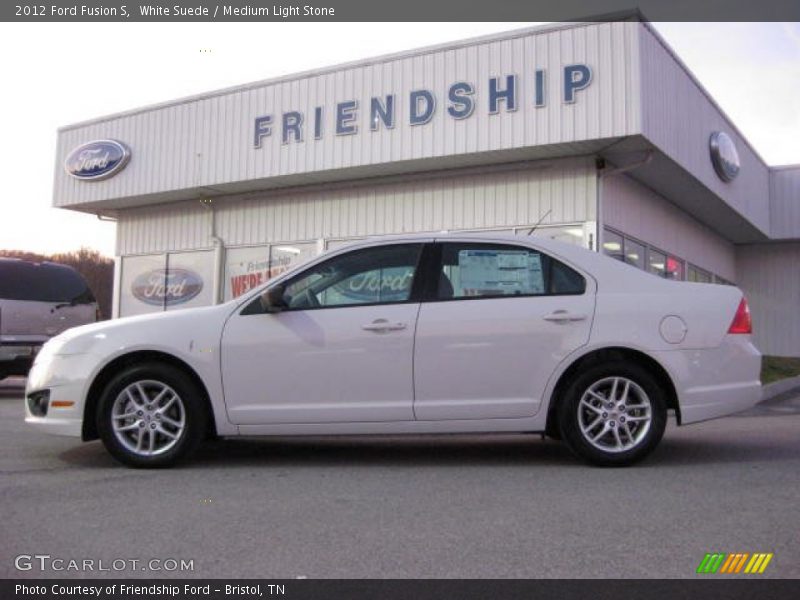 White Suede / Medium Light Stone 2012 Ford Fusion S