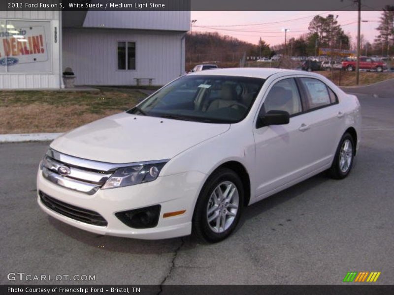 White Suede / Medium Light Stone 2012 Ford Fusion S