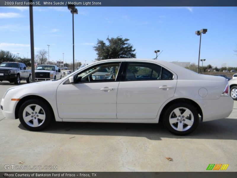 White Suede / Medium Light Stone 2009 Ford Fusion SE