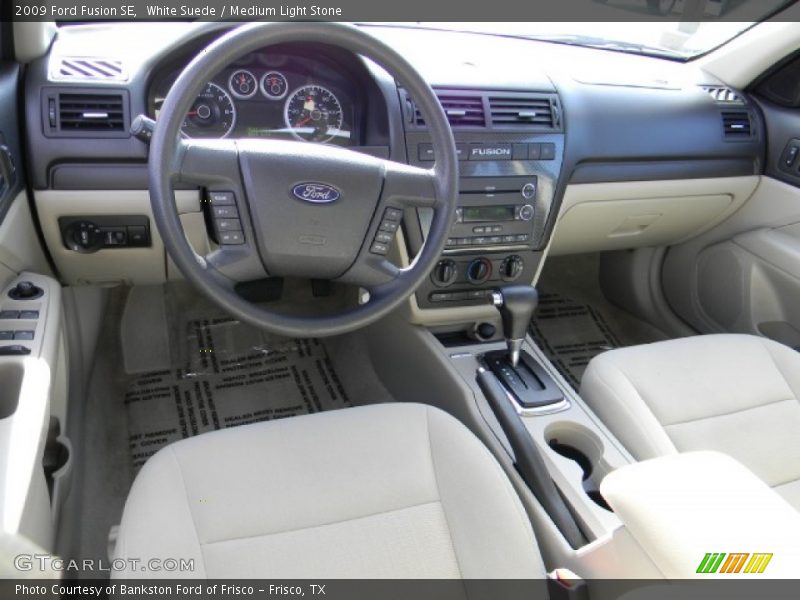 White Suede / Medium Light Stone 2009 Ford Fusion SE