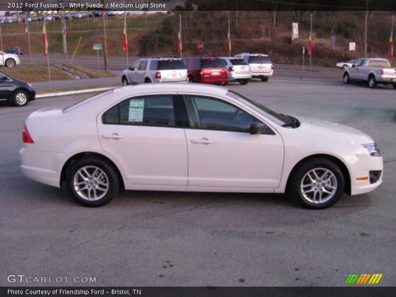 White Suede / Medium Light Stone 2012 Ford Fusion S