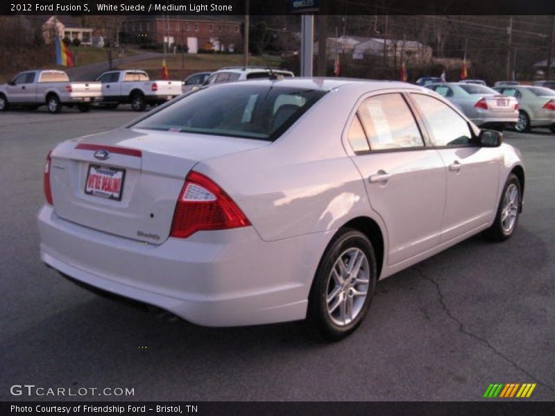 White Suede / Medium Light Stone 2012 Ford Fusion S