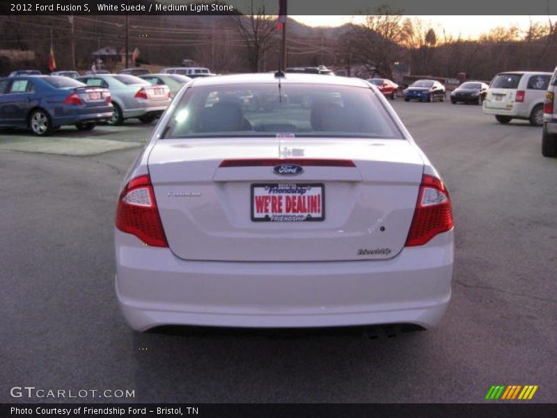 White Suede / Medium Light Stone 2012 Ford Fusion S