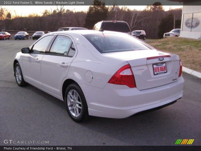 White Suede / Medium Light Stone 2012 Ford Fusion S