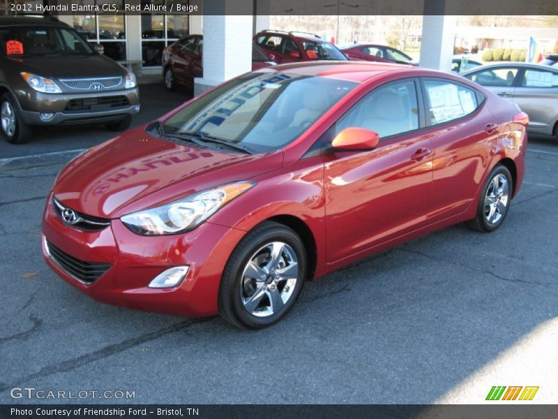 Red Allure / Beige 2012 Hyundai Elantra GLS