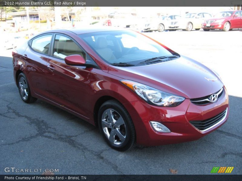 Red Allure / Beige 2012 Hyundai Elantra GLS