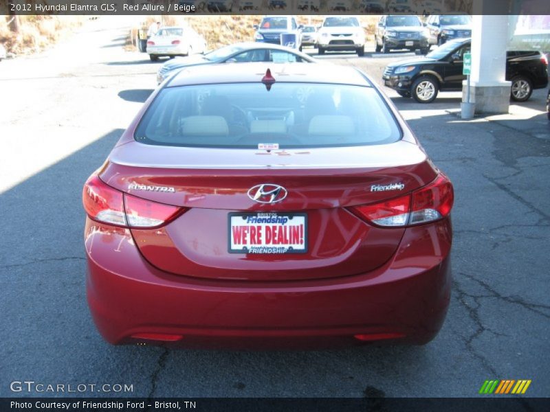 Red Allure / Beige 2012 Hyundai Elantra GLS