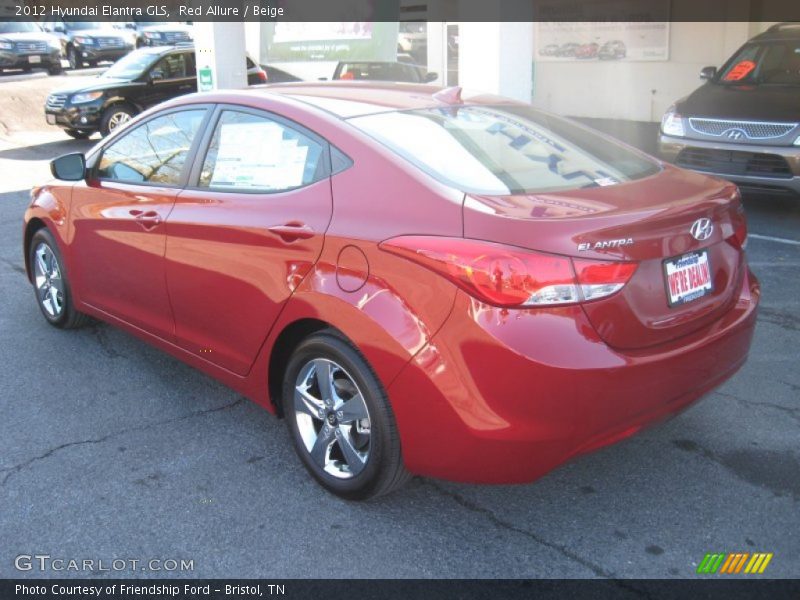 Red Allure / Beige 2012 Hyundai Elantra GLS