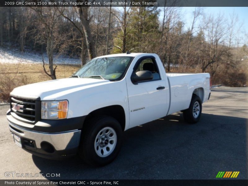 Summit White / Dark Titanium 2009 GMC Sierra 1500 Work Truck Regular Cab 4x4