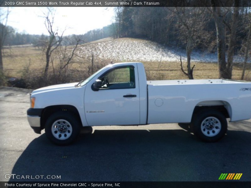 Summit White / Dark Titanium 2009 GMC Sierra 1500 Work Truck Regular Cab 4x4