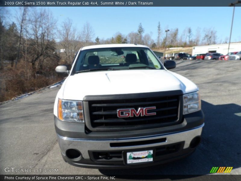Summit White / Dark Titanium 2009 GMC Sierra 1500 Work Truck Regular Cab 4x4