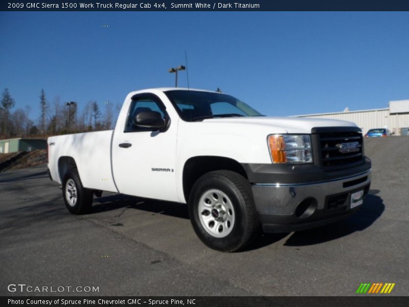 Summit White / Dark Titanium 2009 GMC Sierra 1500 Work Truck Regular Cab 4x4