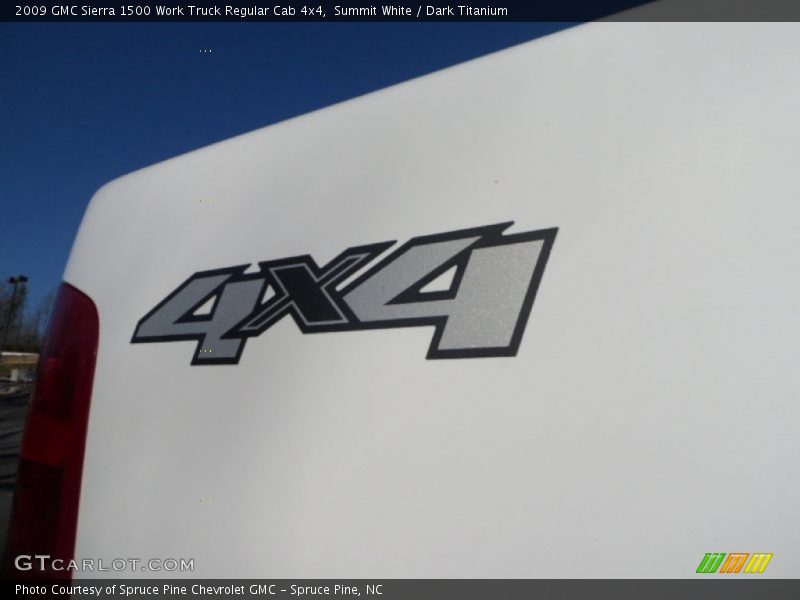 Summit White / Dark Titanium 2009 GMC Sierra 1500 Work Truck Regular Cab 4x4