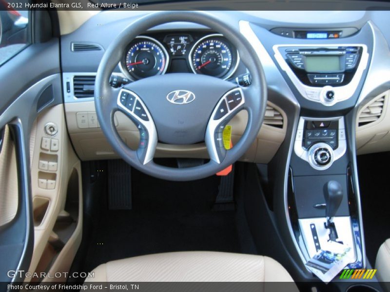 Red Allure / Beige 2012 Hyundai Elantra GLS