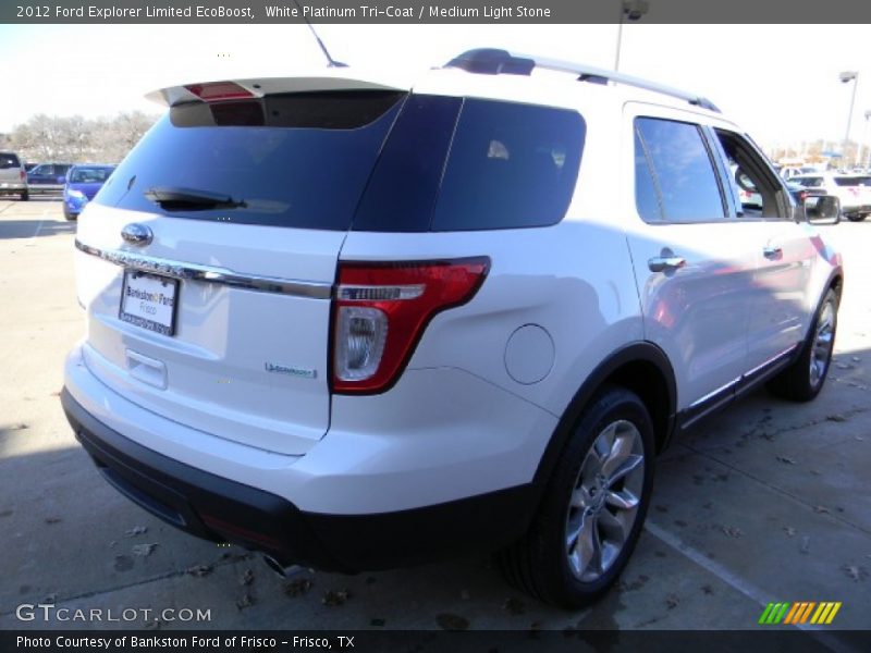White Platinum Tri-Coat / Medium Light Stone 2012 Ford Explorer Limited EcoBoost