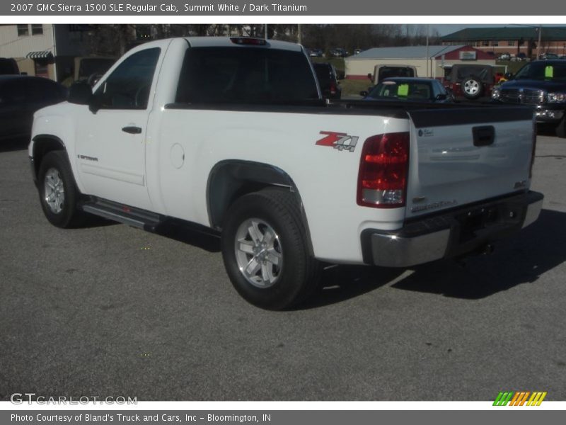 Summit White / Dark Titanium 2007 GMC Sierra 1500 SLE Regular Cab