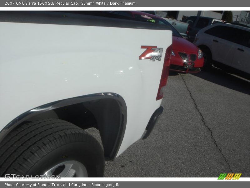 Summit White / Dark Titanium 2007 GMC Sierra 1500 SLE Regular Cab
