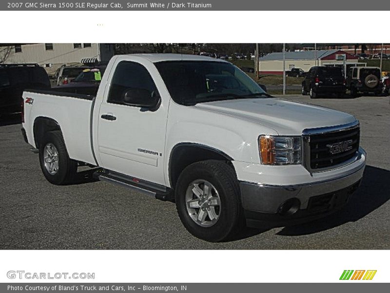 Summit White / Dark Titanium 2007 GMC Sierra 1500 SLE Regular Cab