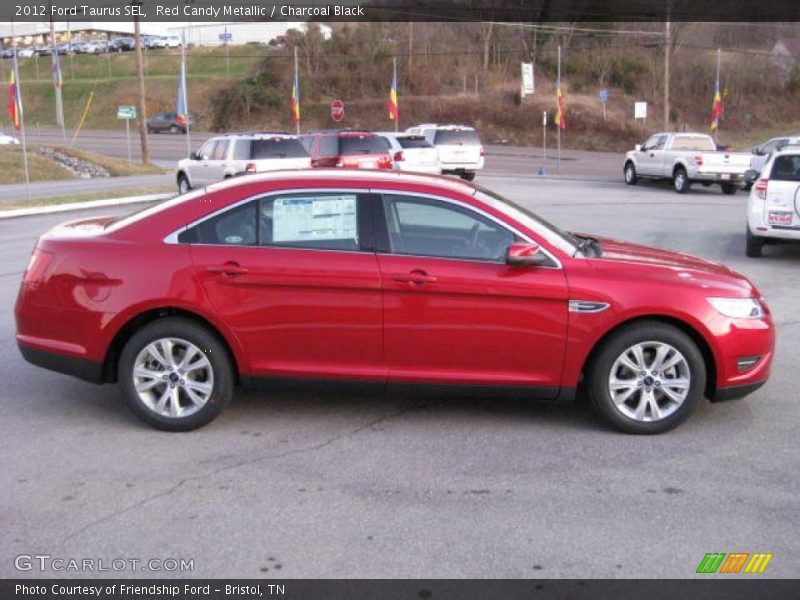 Red Candy Metallic / Charcoal Black 2012 Ford Taurus SEL