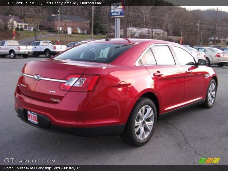 Red Candy Metallic / Charcoal Black 2012 Ford Taurus SEL