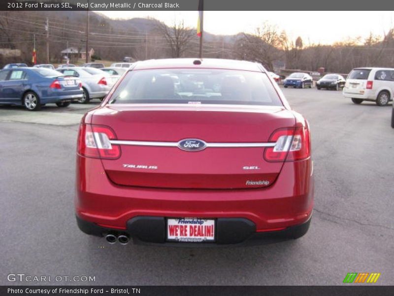 Red Candy Metallic / Charcoal Black 2012 Ford Taurus SEL