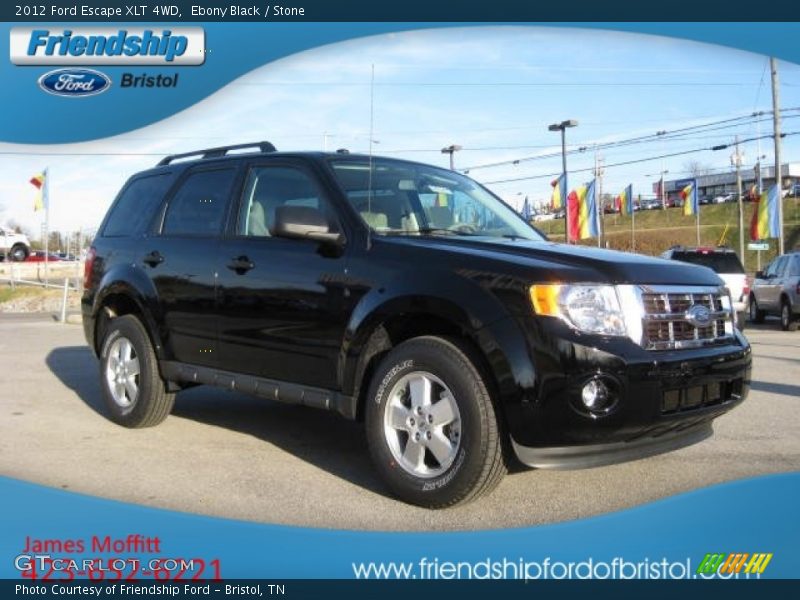 Ebony Black / Stone 2012 Ford Escape XLT 4WD