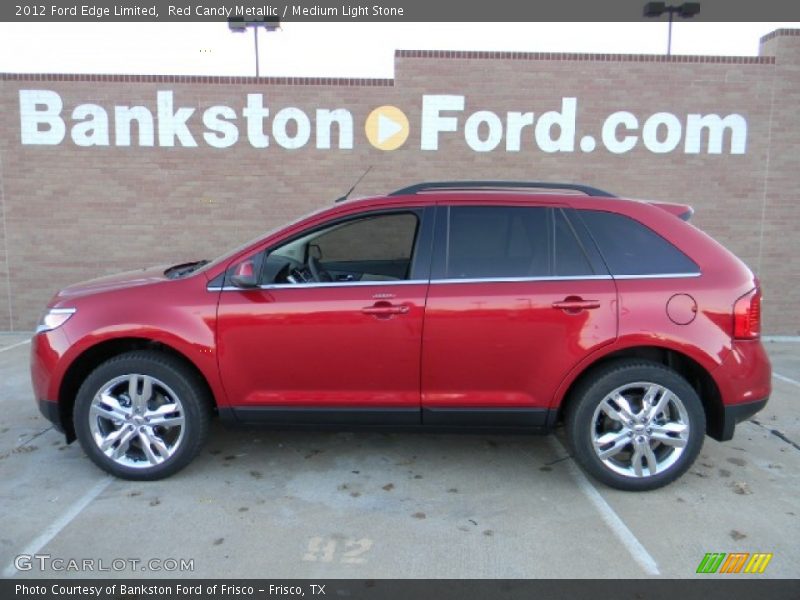 Red Candy Metallic / Medium Light Stone 2012 Ford Edge Limited