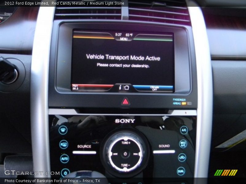 Red Candy Metallic / Medium Light Stone 2012 Ford Edge Limited