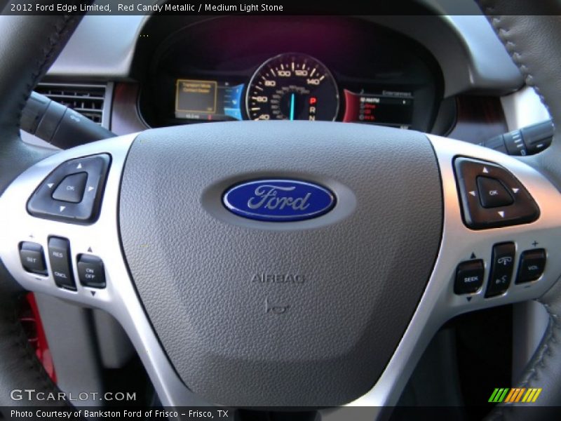 Red Candy Metallic / Medium Light Stone 2012 Ford Edge Limited